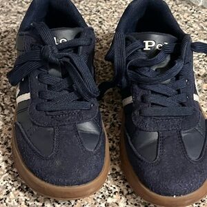 Polo by Ralph Lauren Navy and Brown Kids Sneakers